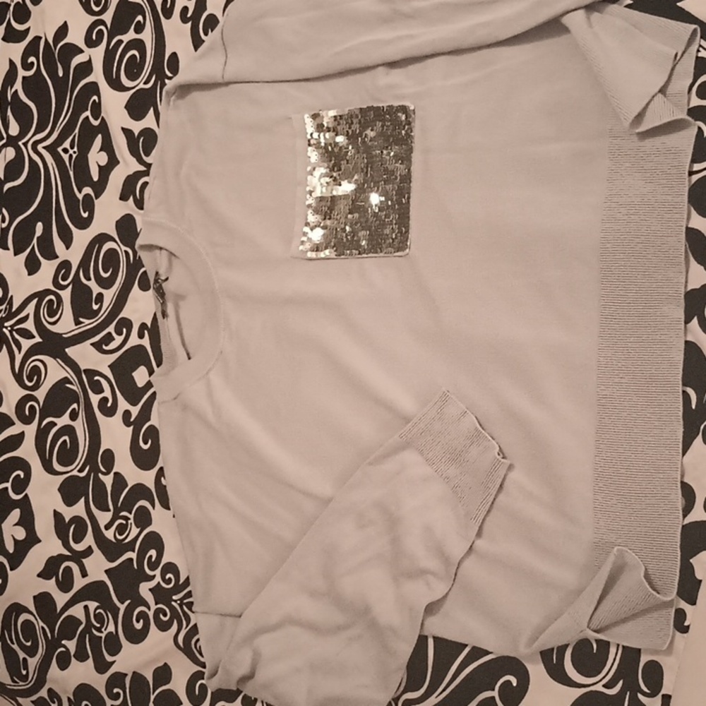 DKNY light gray sweater